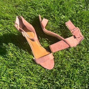 Pink block heels, size 10